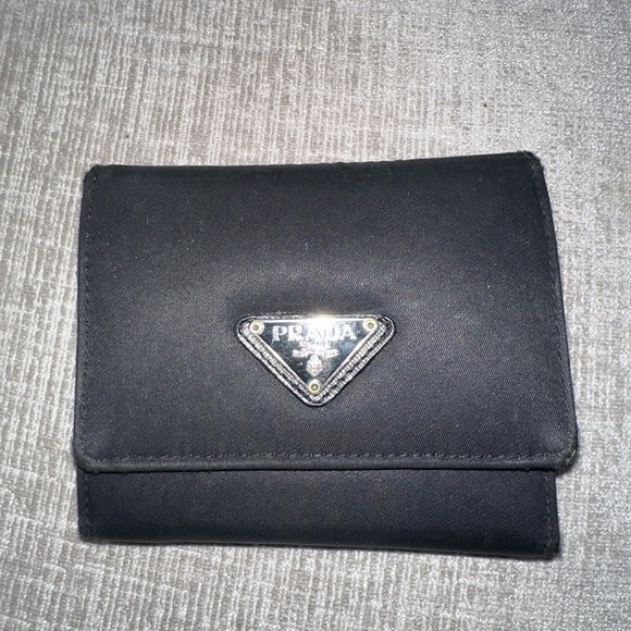 Prada Handbags - PRADA Milano Nylon Black Folding Wallet Authentic
